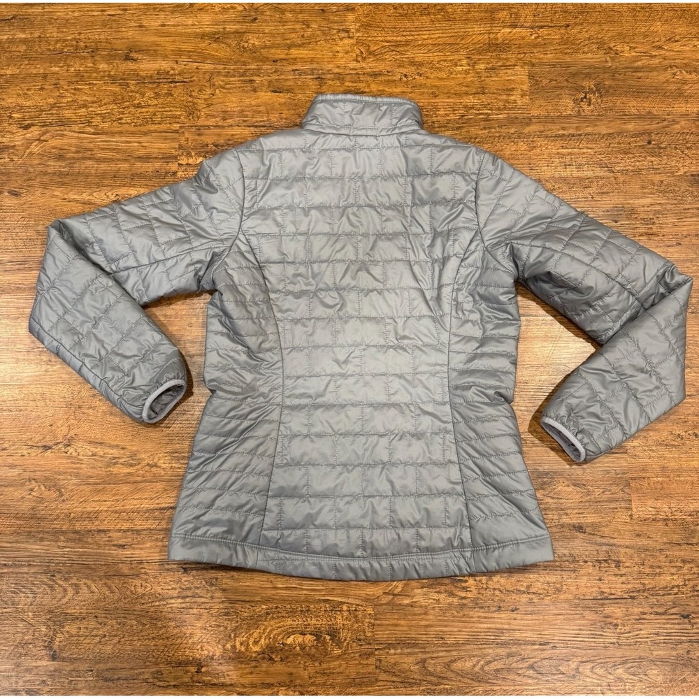 Patagonia Gray Outdoor Hiking Casual Quilted Full Zip Nano Puff Jacket Women's S - Picture 3 of 9